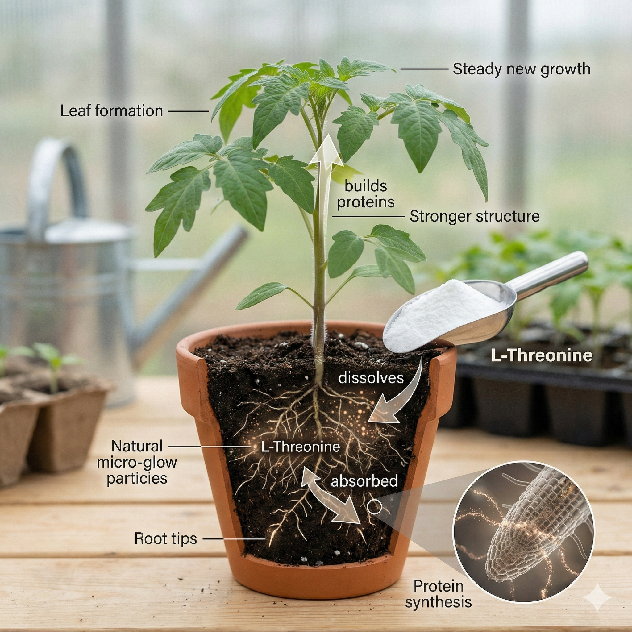 L-Threonine in Plants: The Amino Acid That Helps Growth Stay Steady Un   Provision Gardens