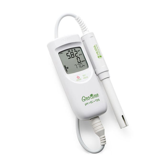 Hanna GroLine Waterproof Portable pH/EC/TDS Meter - HI9814