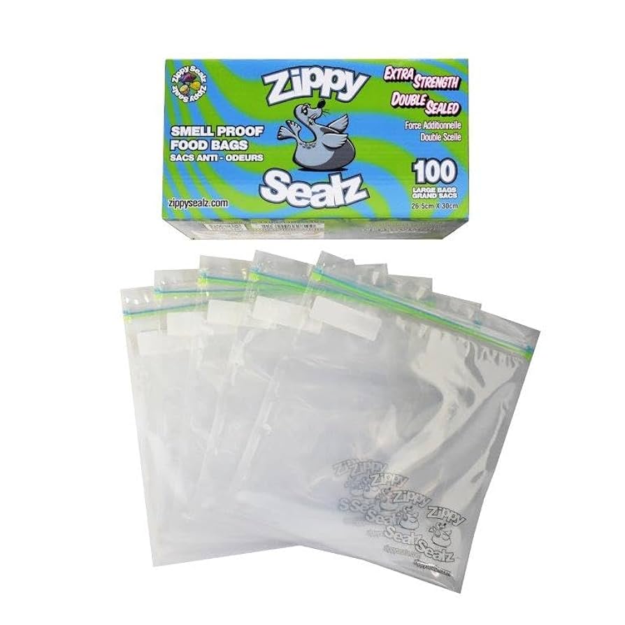 Zipmaster Zippy Sealz Smell Proof Storage Food Bags - 26.5 cm x 30 cm