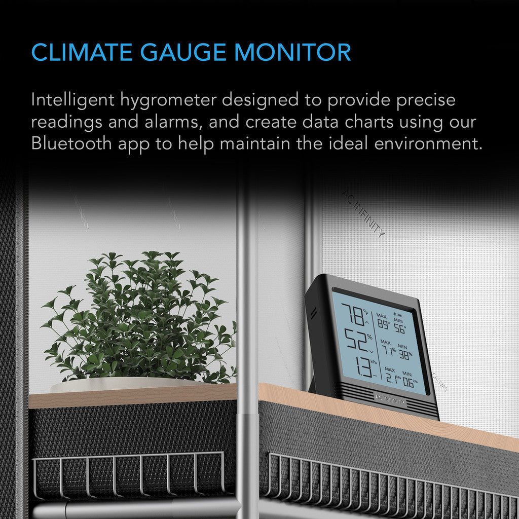 AC Infinity Cloudcom B1 Smart Thermo-Hygrometer with 12 FT Sensor Probe