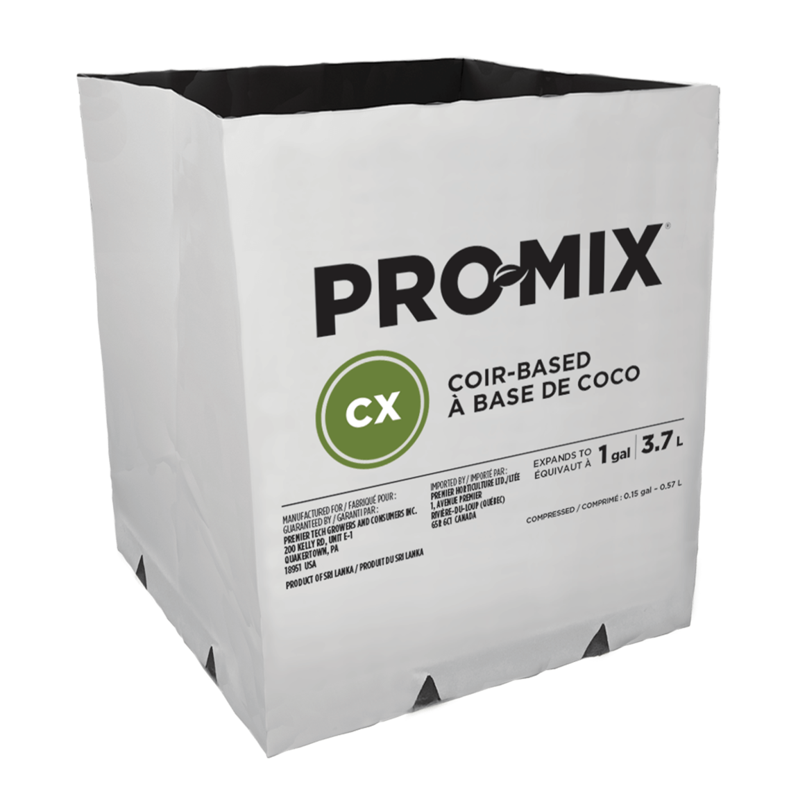 Pro-Mix CX Biostimulant Coir-Based Open Top Grow Bag - 1 Gallon