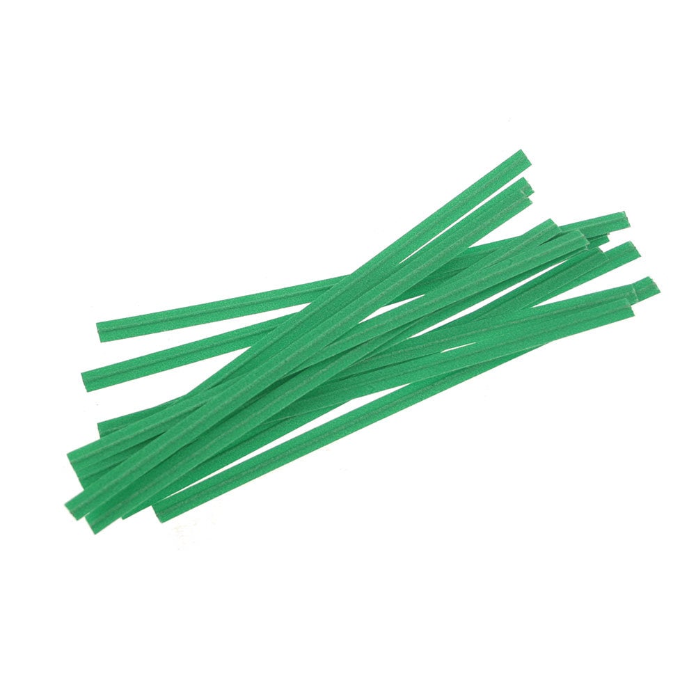 Green Paper Twist-Ties - 4 Inch Bundle (1000 Pieces)