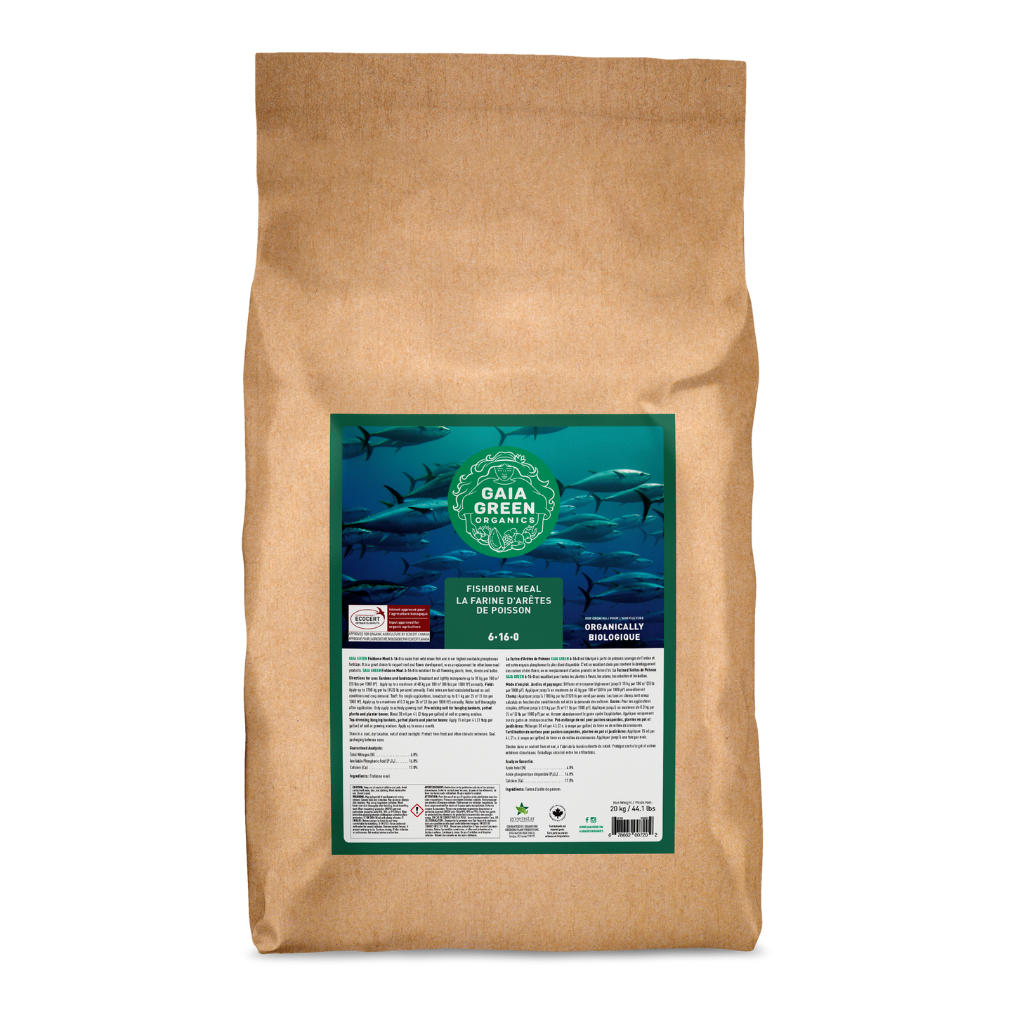 Gaia Green Fishbone Meal - 20 KG