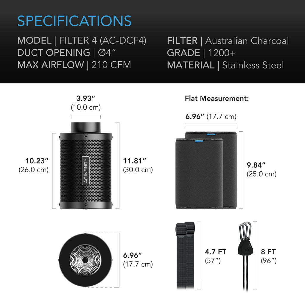AC Infinity Carbon Filter 4 Inch
