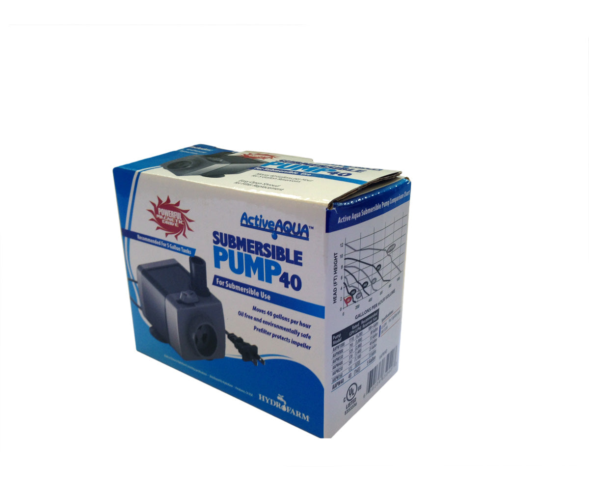 Active Aqua Submersible Water Pump 40 GPH