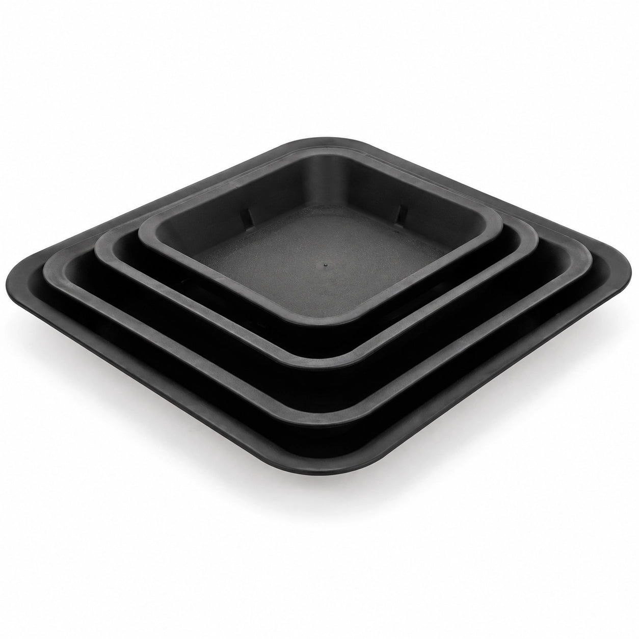 Black Square Saucer - 10 Inch