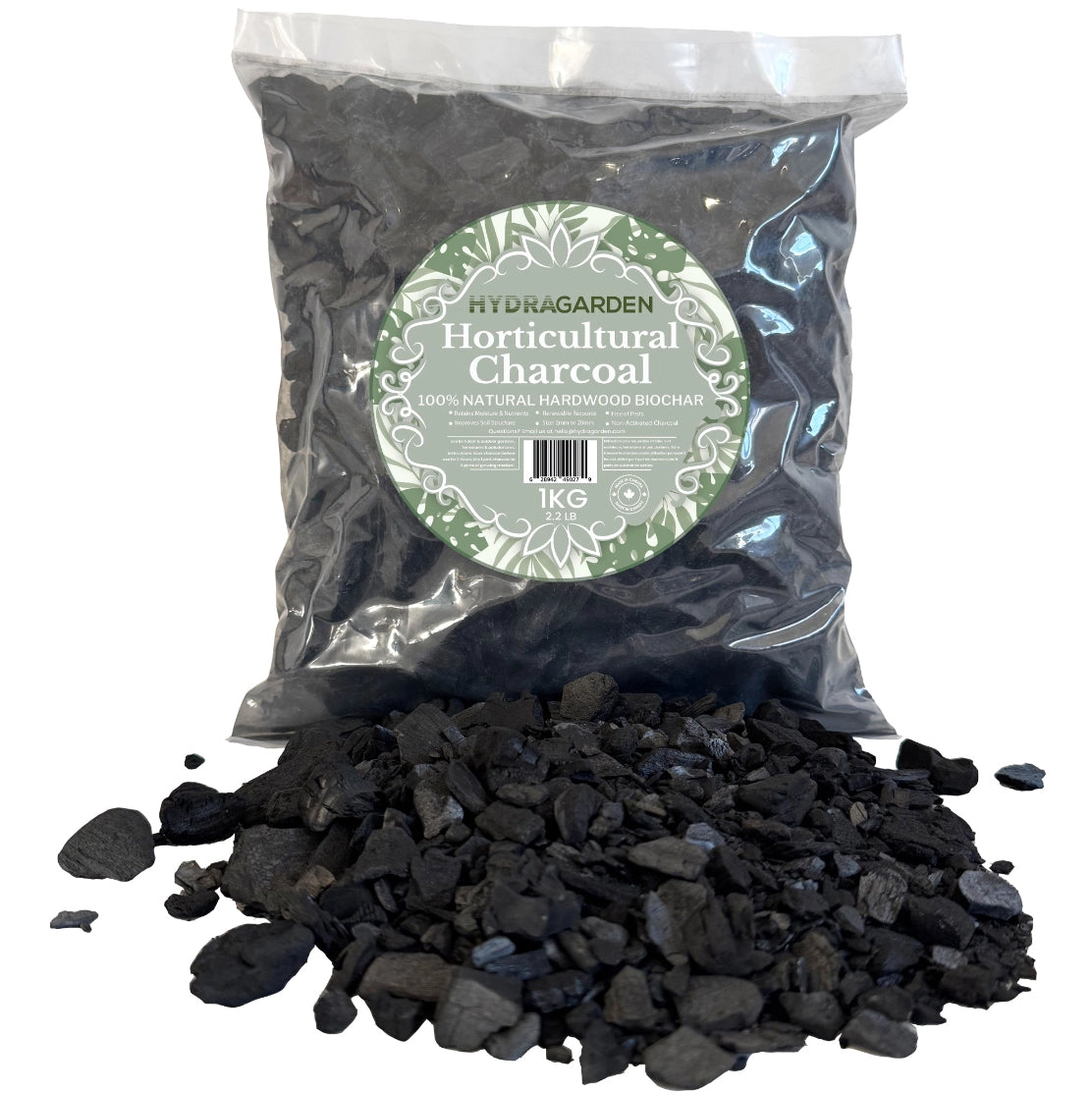 Hydra Garden Horticultural Charcoal BioChar (2-20MM) - 1 KG