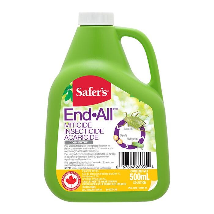 Safer's End-All II Miticide and Insecticide Concentrate - 500 ML