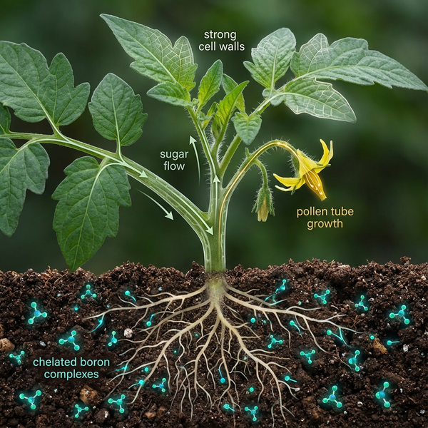 Chelated Boron (B): The Hidden Micronutrient That Shapes Strong New Growth and Better Flowering