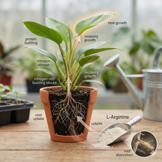 L-Arginine for Plants: The Growth Amino Acid That Primes Roots and Stress Recovery