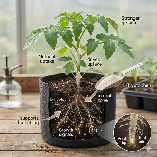 L-Tryptophan for Plants: The Small Amino Acid That Drives Big Root and Growth Signals