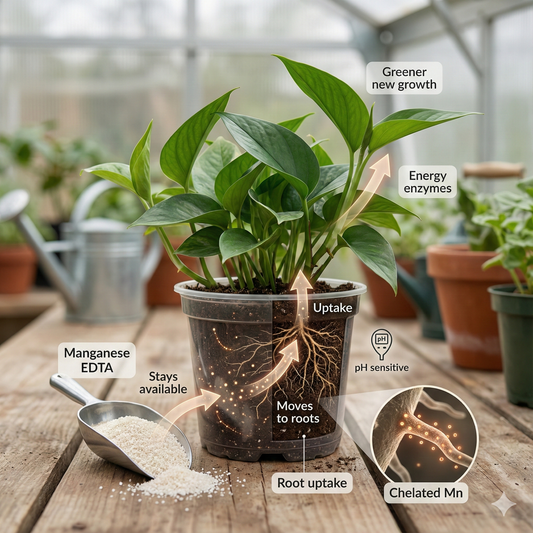 Manganese EDTA Explained: How This Chelated Micronutrient Keeps Plants Green and Growing