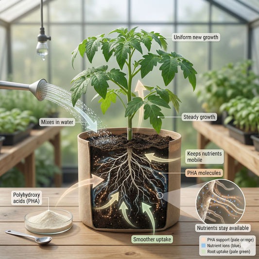 Polyhydroxy Acids (PHAs) in Plant Care: The Gentle Acids That Improve Uptake Without the Burn