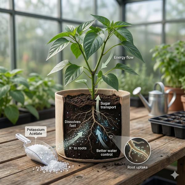 Potassium Acetate Explained: A Grower’s Guide to Fast Potassium Support Without Extra Nitrogen