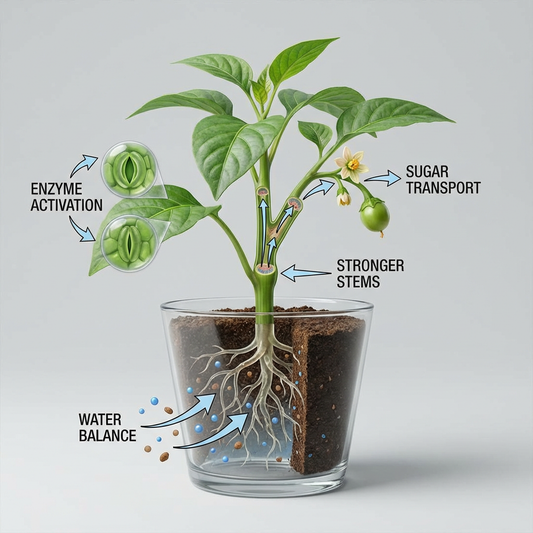 Potassium for Plants: The Key Nutrient Behind Strong Stems, Big Blooms, and Better Flavor
