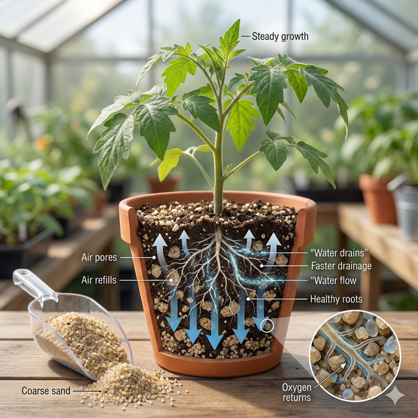 Sand in Soil Mixes: How It Changes Drainage, Roots, and Plant Health