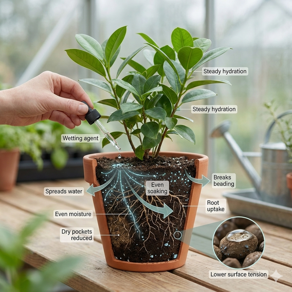Wetting Agents for Plants: Better Watering, Less Runoff, Healthier Roots