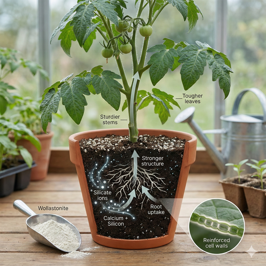 Wollastonite in Gardening: The Silicon-Rich Mineral That Strengthens Plants From the Roots Up
