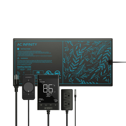 AC Infinity Suncore T3 Seedling Heat Mat With Digital Thermostat (10" X 20")