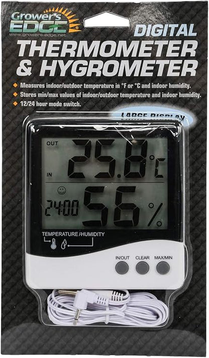 Grower's Edge Digital Thermometer & Hygrometer