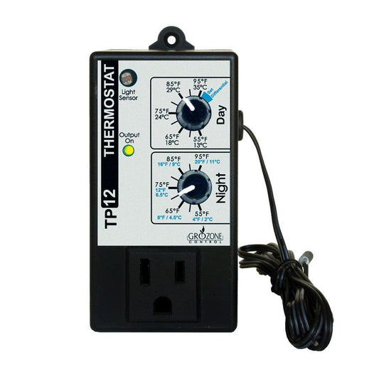 Grozone TP Series Controller - TP12 Day / Night Thermostat with Adjustable Differential