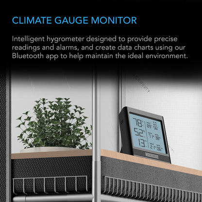 AC Infinity Cloudcom B1 Smart Thermo-Hygrometer with 12 FT Sensor Probe