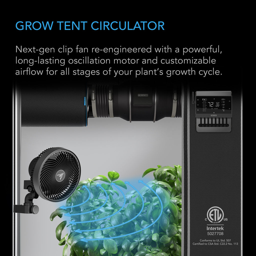AC Infinity Cloudray S6 Gen 2 Auto Oscillation Clip Fans
