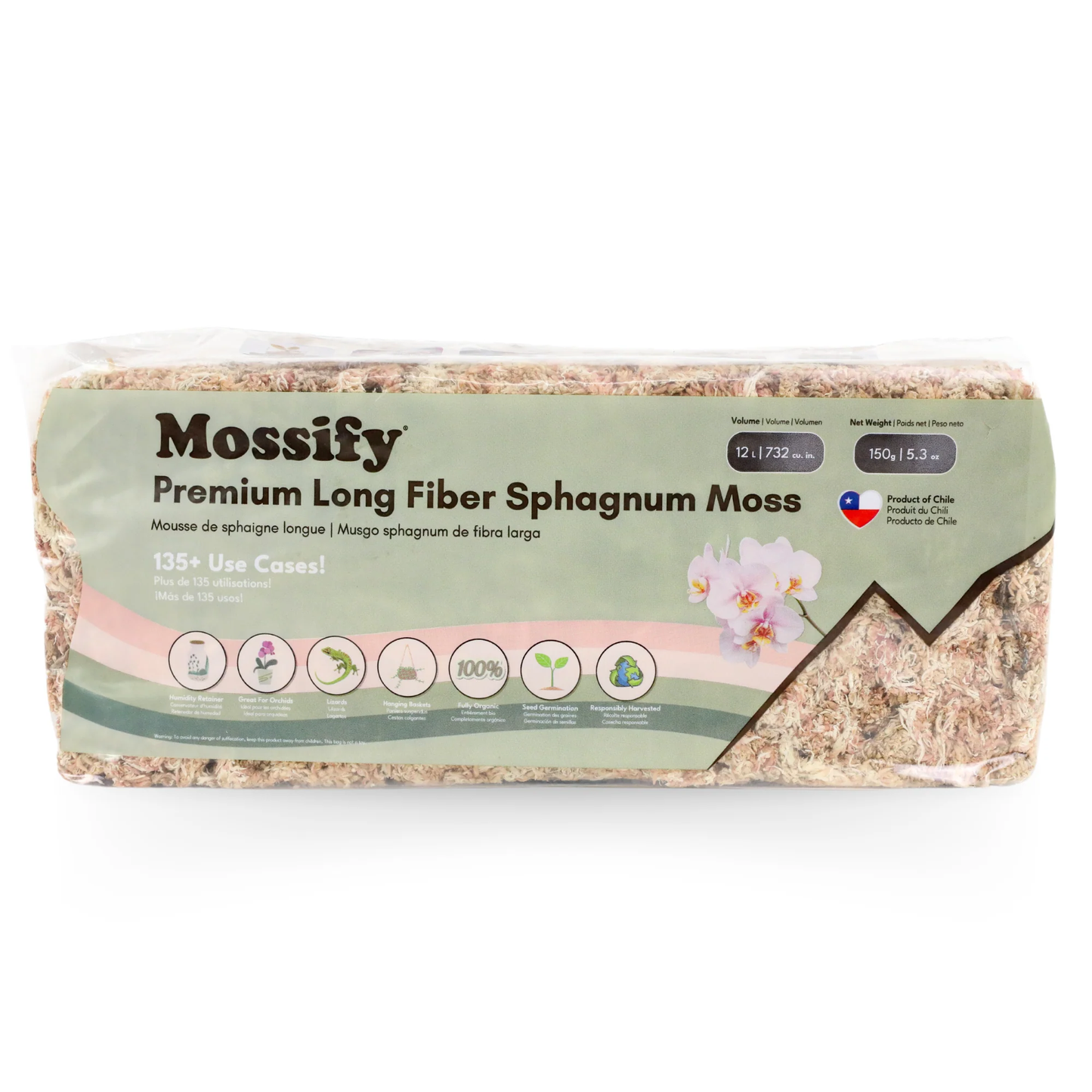 Mossify Sphagnum Moss - 150 g / 5.3 oz