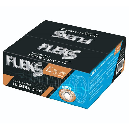 Fleks Ducting With Clamp 4 Inch - 3 Feet
