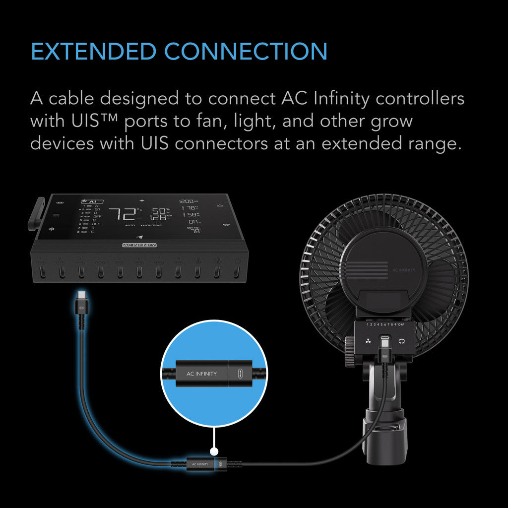 AC Infinity UIS to UIS Extension Cable - Female to Male - 10 Feet