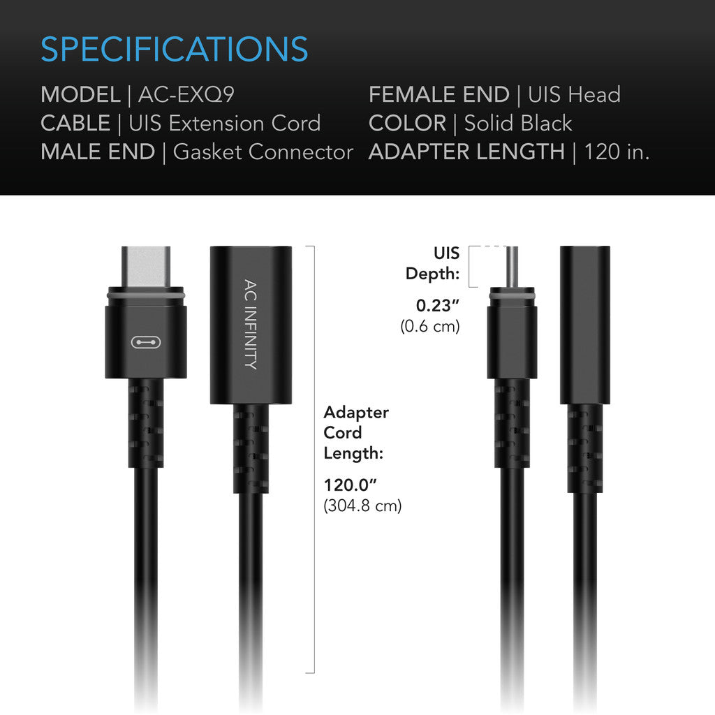 AC Infinity UIS to UIS Extension Cable - Female to Male - 10 Feet