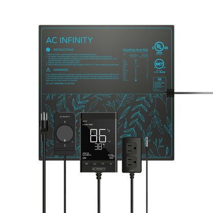 AC Infinity Suncore T5 Seedling Heat Mat With Digital Thermostat (20" X 20")