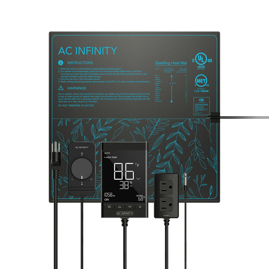 AC Infinity Suncore T5 Seedling Heat Mat With Digital Thermostat (20" X 20")