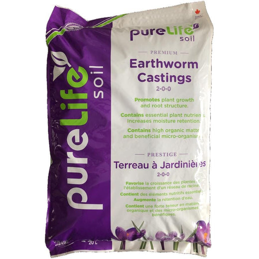 PureLife Soil Premium Worm Castings - 20 Litre