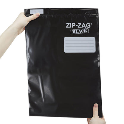 Zip-Zag Black Bag - 1 Lb (Pack Of 10)
