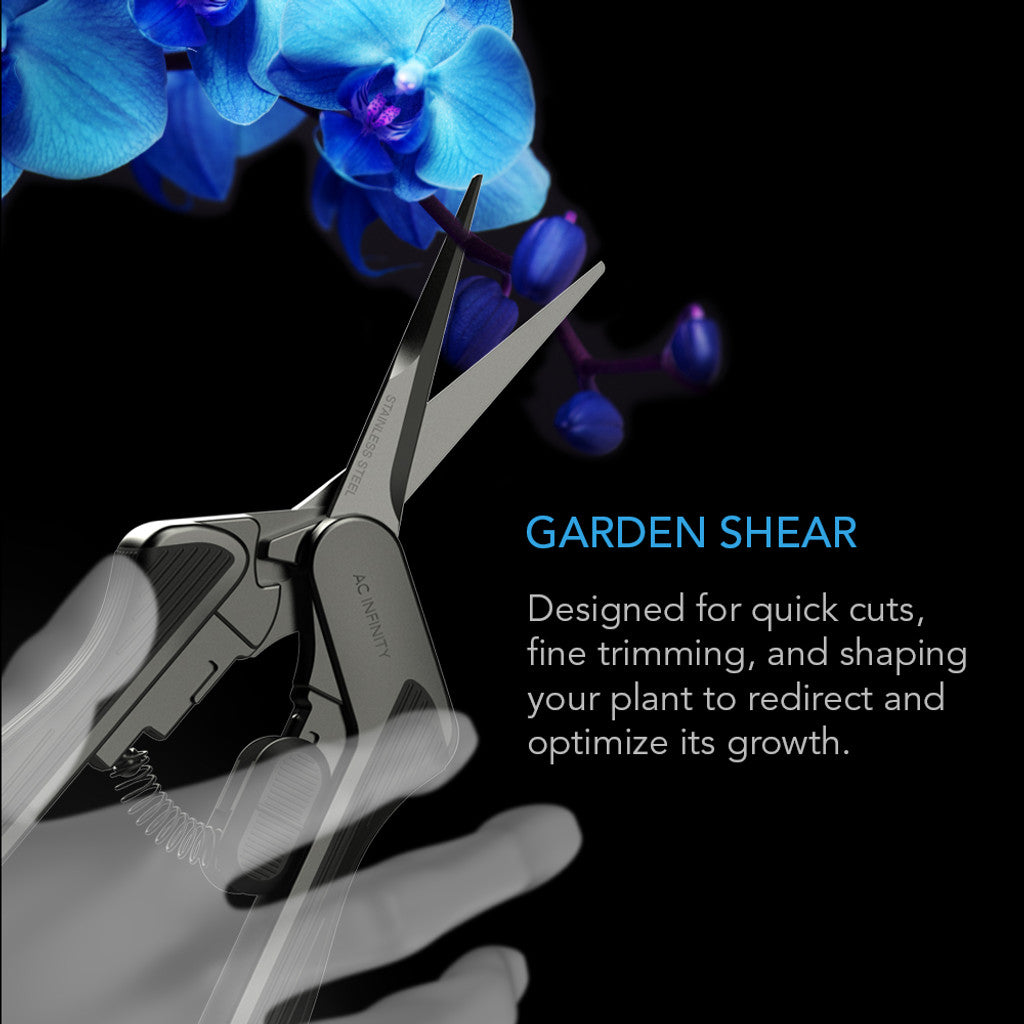 AC Infinity Ergonomic Straight Blades Stainless Steel Pruning Shear - 6.6"