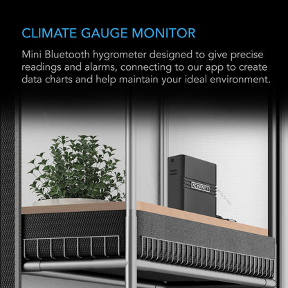 AC Infinity Cloudcom A1 Mini Smart Thermo-Hygrometer with 12 FT Sensor Probe