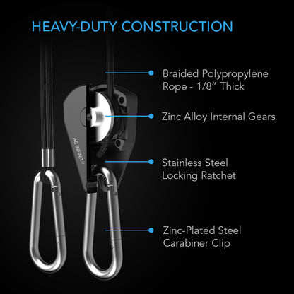 AC Infinity Adjustable Rope Clip Hanger - One Pair