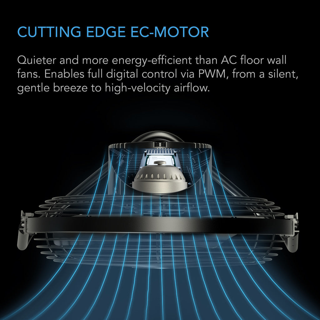 AC Infinity Cloudlift S12 Floor/Wall Fan with Wireless Controller