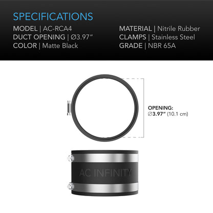 AC Infinity Noise Reduction Clamp - 4-Inch