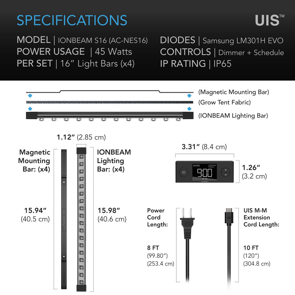 AC Infinity Ionbeam S16 - Full Spectrum LED Grow Light