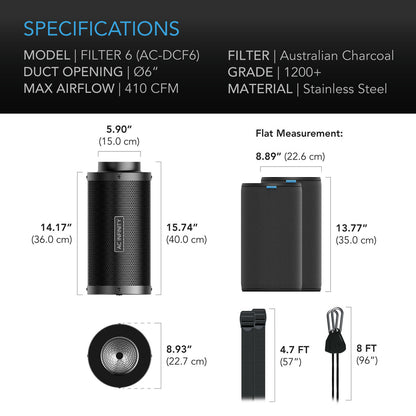 AC Infinity Carbon Filter 6 Inch