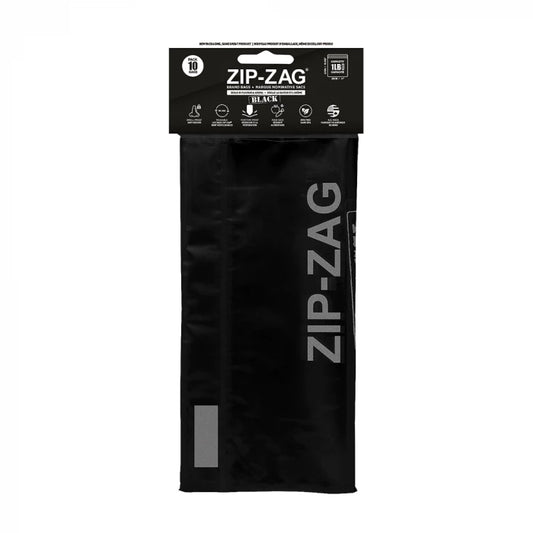 Zip-Zag Black Bag - 1 Lb (Pack Of 10)