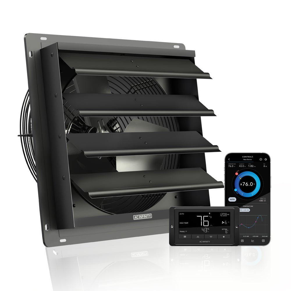 AC Infinity Airlift T16 Shutter Exhaust Ventilation Fan with Controller 67