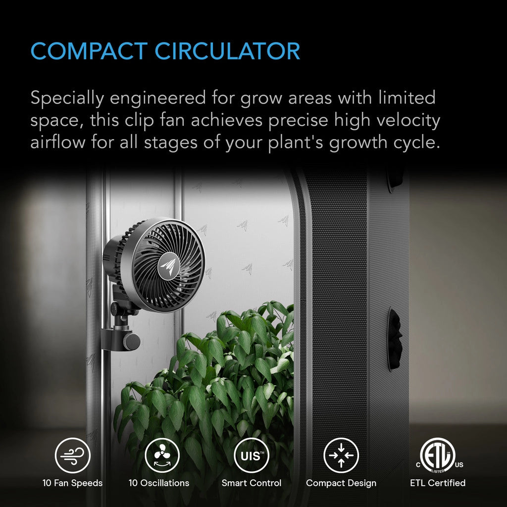 AC Infinity Cloudray S4 Auto Oscillation Clip Fans