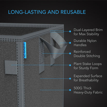 AC Infinity Heavy Duty Square Fabric Pots