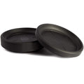 Soucoupes noires avec rebord - 6 pouces