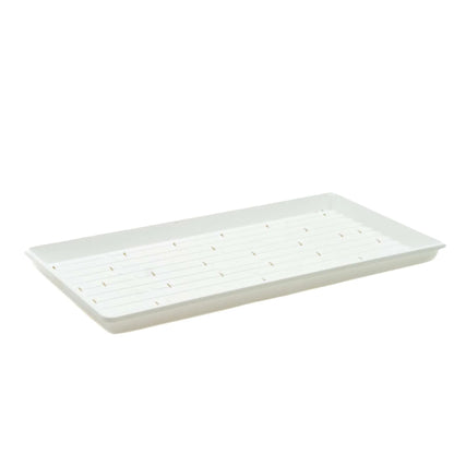 Bootstrap Farmer Heavy Duty Microgreen Shallow Tray 10x20 - White (Holes)
