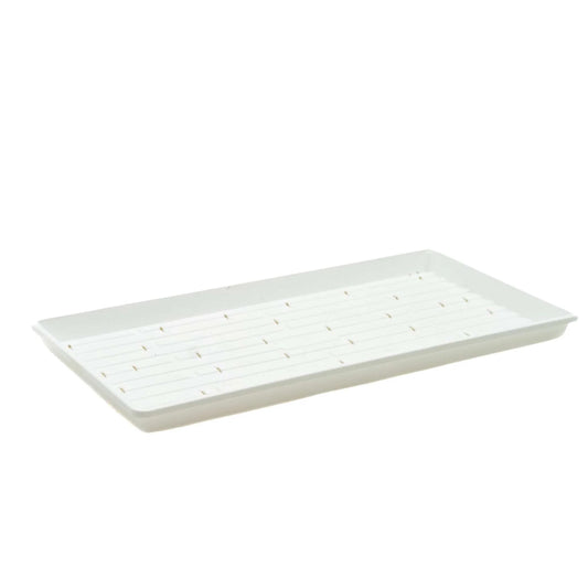 Bootstrap Farmer Heavy Duty Microgreen Shallow Tray 10x20 - White (Holes)