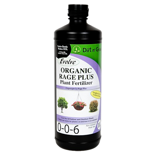 Dirt N Grow Evolve Rage Plus 0-0-6 - 1 Litre